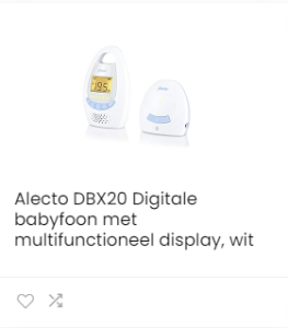 Alecto DBX20 Digitale babyfoon met multifunctioneel display