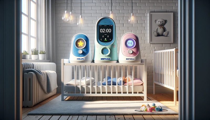 Vergelijking van babyfoon merken Philips Avent vs. Motorola vs. Babymoov