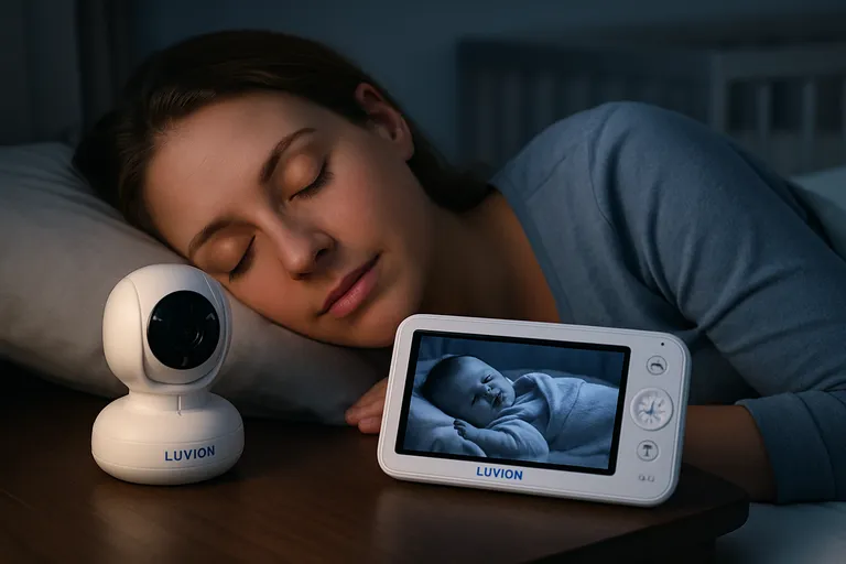 Onbezorgd slapen met de Luvion grand elite babyfoon: scherp beeld, veilige verbinding en slimme functies